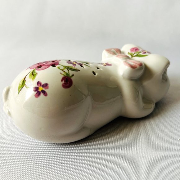 Avon Vintage Potpourri Ceramic Pig Floral Hand Painted Sachet Holder Brazil 1978 - Picture 7 of 8